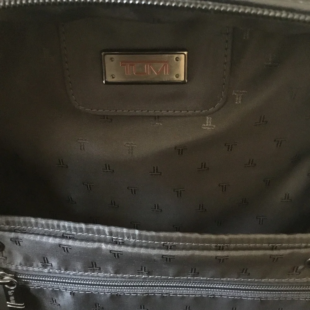 Tumi Black leather Laptop Backpack